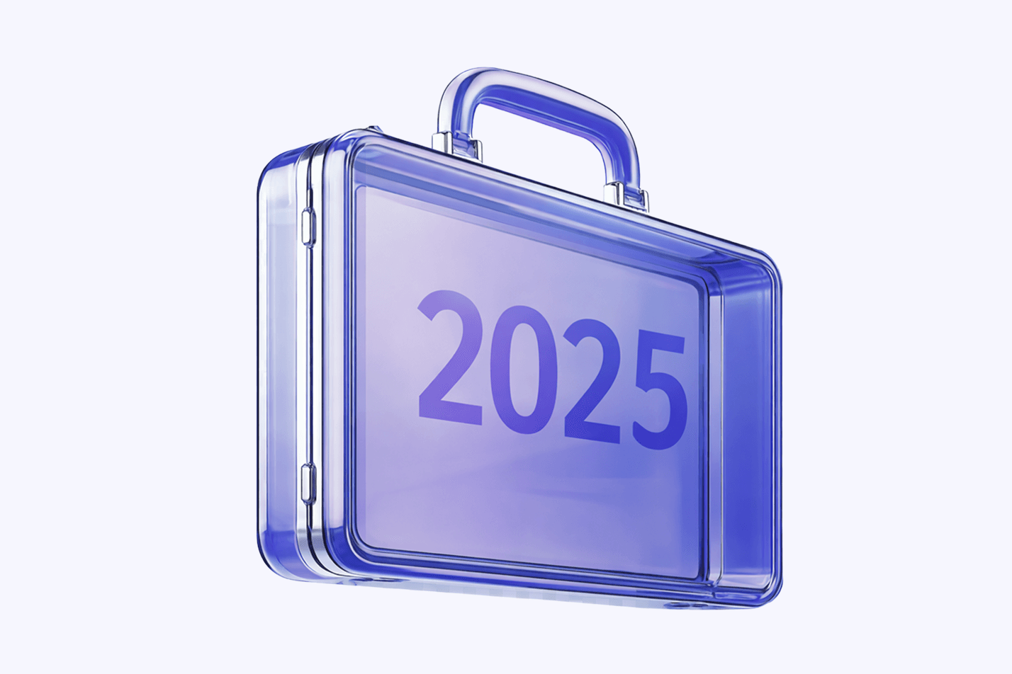 Lavender briefcase marked 2025