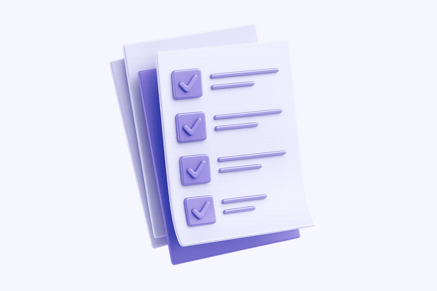 Lavender checklist document with tick boxes
