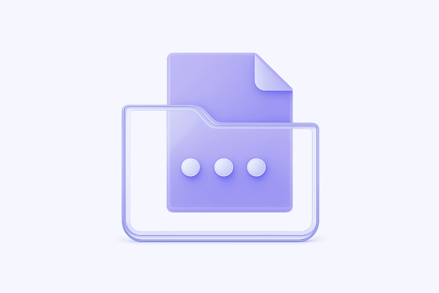 Lavender document and folder icon with three dots