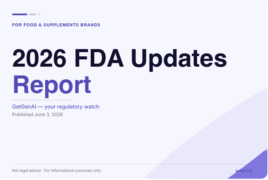 Lavender report cover with a bold headline and an Inspack regulatory watch line