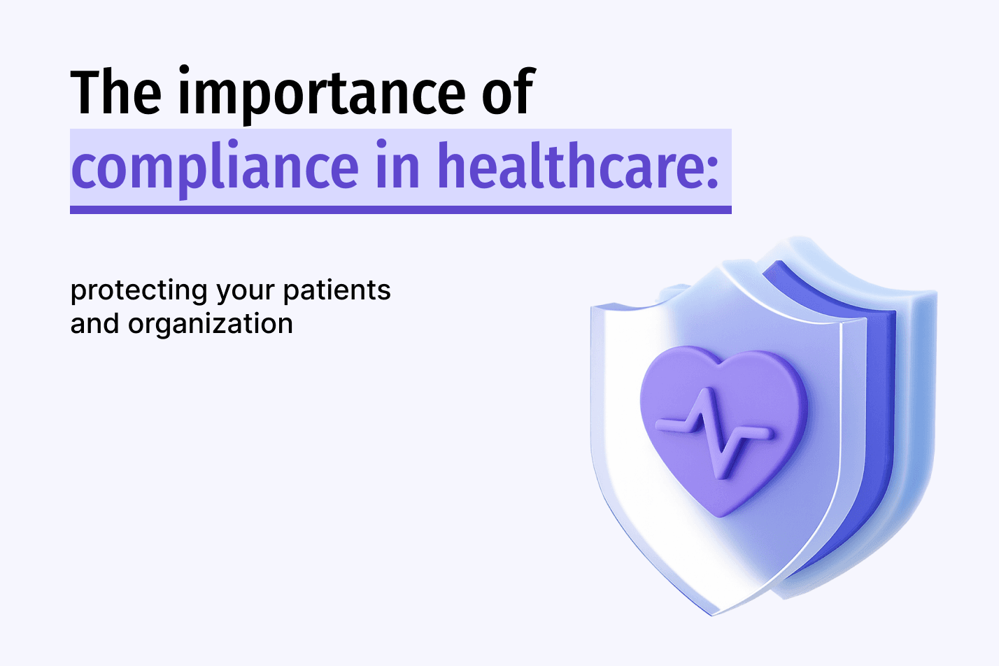 Purple shield with a heartbeat icon on a pale background